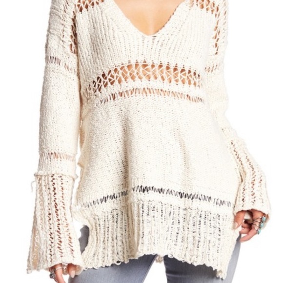 Free People Sweaters - Free People Belong to You White Sweater | Size M